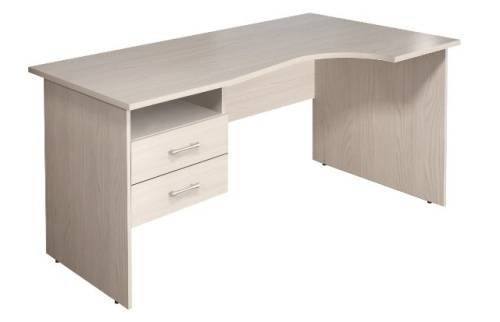 МОНОЛИТ КМ 75.15 Стол криволинейный с тумбой (СМ 4.15+ТМ11.15),правый 1400*900(700)*750 Дуб молочный МОНОЛИТ КМ 75.15 Стол криволинейный с тумбой (СМ 4.15+ТМ11.15),правый 1400*900(700)*750 Дуб молочный