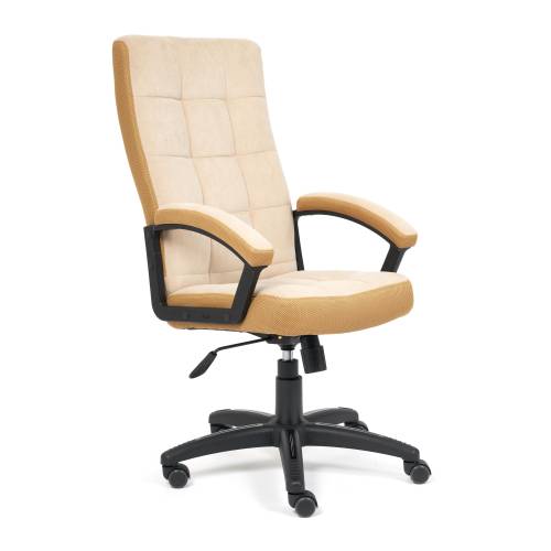 Кресло TETCHAIR TRENDY (22) флок/ткань, бежевый/бронза, 7/TW-21