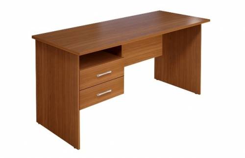 МОНОЛИТ КМ 46.3 Стол рабочий с тумбой 1400х600х750 орех МОНОЛИТ КМ 46.3 Стол рабочий с тумбой 1400х600х750 орех
