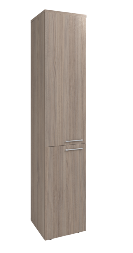 ВЕКТОР/ОМЕГА КВ207.21 Шкаф узкий (КВ88+КВ92+КВ93+ФД07*2), размер 410х400х2052, честерфилд светлый