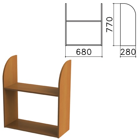МОНОЛИТ ПМ 40.3 Полка навесная 770х280х680 орех