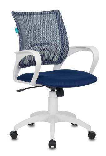 Кресло Бюрократ CH-W695N темно-синий TW-05N TW-10N сетка/ткань крестовина пластик пластик белый Кресло Бюрократ CH-W695N темно-синий TW-05N TW-10N сетка/ткань крестовина пластик пластик белый