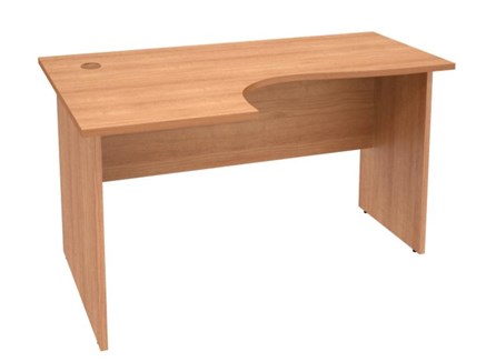 АЛЬФА 61.62 Стол зргономичный левый (1350х900/72/50х750) ольха