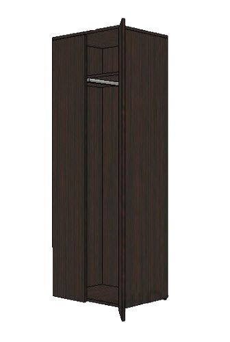 ЦЕЗАРЬ 21.11 Шкаф для одежды 60х38х197, "Венге", ЛДСП 32 мм
