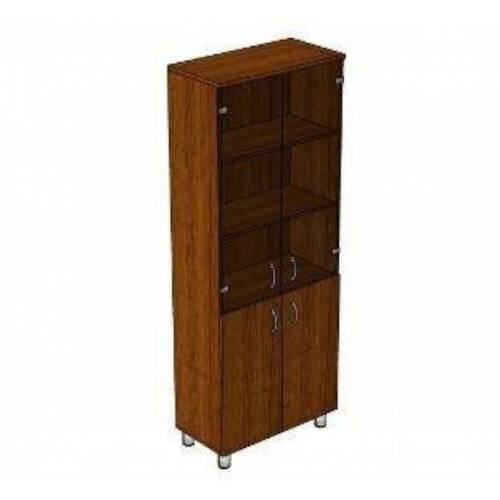 ЛИДЕР-ЛЮКС 82.13 Шкаф для сувениров 760х390х2000 цвет Орех "Пегас"