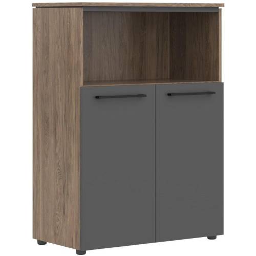 MORRIS TREND Шкаф средний с малыми дверьми MLC 85.3, Антрацит/Кария Пальмира, 854*423*119 MORRIS TREND Шкаф средний с малыми дверьми MLC 85.3, Антрацит/Кария Пальмира, 854*423*119