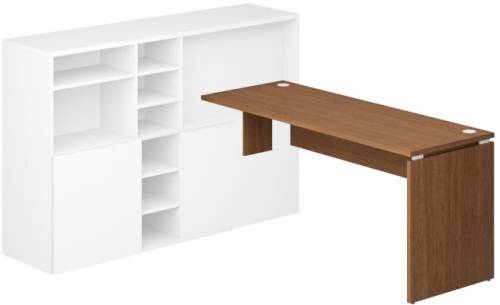 Профит 1359 Стол-Приставка к стеллажу двухстороннему (402734) (160 Орех Онтарио), левая Профит 1359 Стол-Приставка к стеллажу двухстороннему (402734) (160 Орех Онтарио), левая