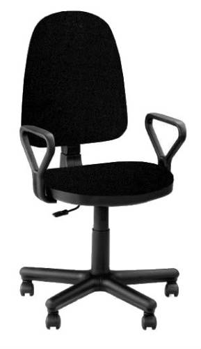 Кресло Престиж с подлокотниками "Самба" TW-11 чёрная сетка