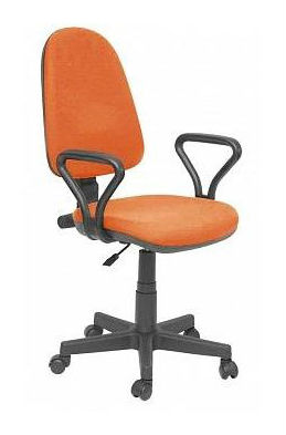 Кресло Юпитер с подлокотниками "Самба" TW, сетка оранжевая