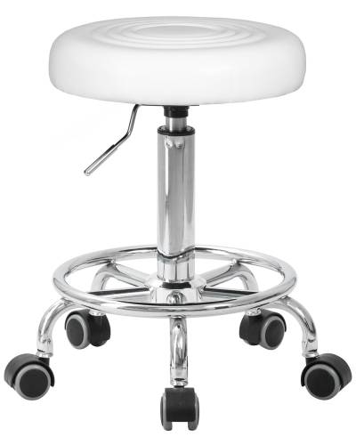 Табурет мастера DOBRIN BILLY (цвет сиденья белый, цвет основания хромированная сталь) Табурет мастера DOBRIN BILLY (цвет сиденья белый, цвет основания хромированная сталь)