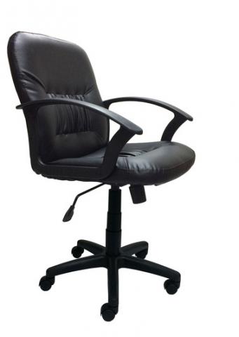 Кресло офисное "Чат" кожзам черный