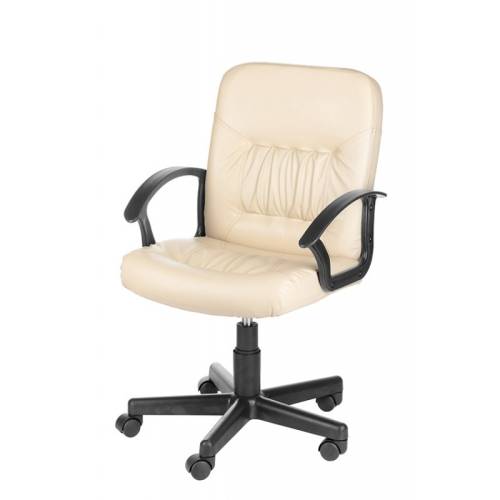 Кресло офисное Чип 365 кож.зам бежевый, пиастра,крестовина пластик