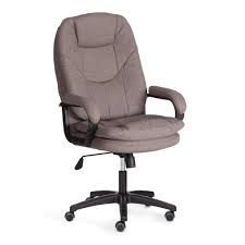 Кресло TETCHAIR COMFORT LT (22) ткань рогожка Nice, мокко (серо-бежевая)