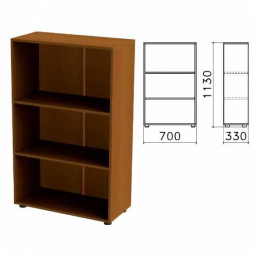 КАНЦ ШК 39.9 Стеллаж низкий 700х330х1130 орех