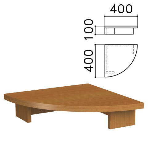 МОНОЛИТ ПМ 3.3 Подставка под монитор 400х400х100 орех