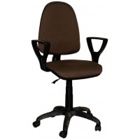 Кресло "Престиж" с подлокотниками "Гольф"TW ткань коричневая