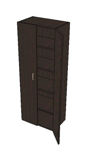 ЦЕЗАРЬ 21.12 Шкаф для документов с замком 60х38х197, "Венге" ЦЕЗАРЬ 21.12 Шкаф для документов с замком 60х38х197, "Венге"