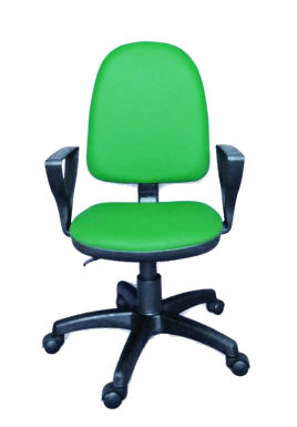 Кресло "Престиж" с подлокотниками "Гольф" кож.зам салатовый