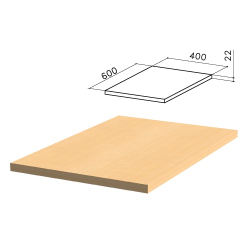 МОНОЛИТ ТМ 02.1 Топ к тумбе приставной 400х600х22 бук МОНОЛИТ ТМ 02.1 Топ к тумбе приставной 400х600х22 бук
