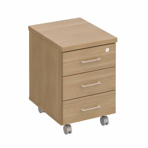 ПАТРИОТ ПТ 213 СК, Тумба выкатная 3-ящика с центр. замком,42*52*60, Сакура