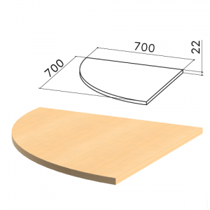 МОНОЛИТ ПМ 33.1 Приставка 700х700х22 бук МОНОЛИТ ПМ 33.1 Приставка 700х700х22 бук