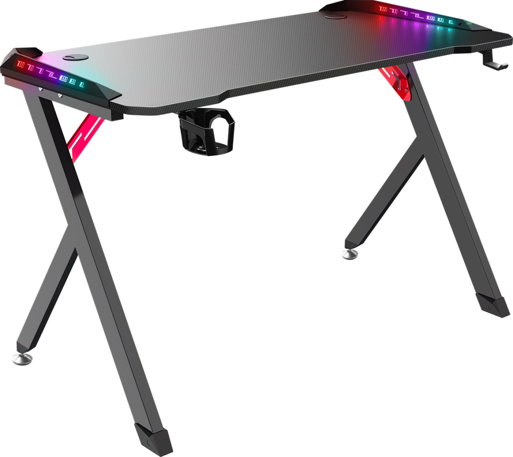 Игровой стол Defender Platinum RGB,подвес кружки+гарн.,черн
